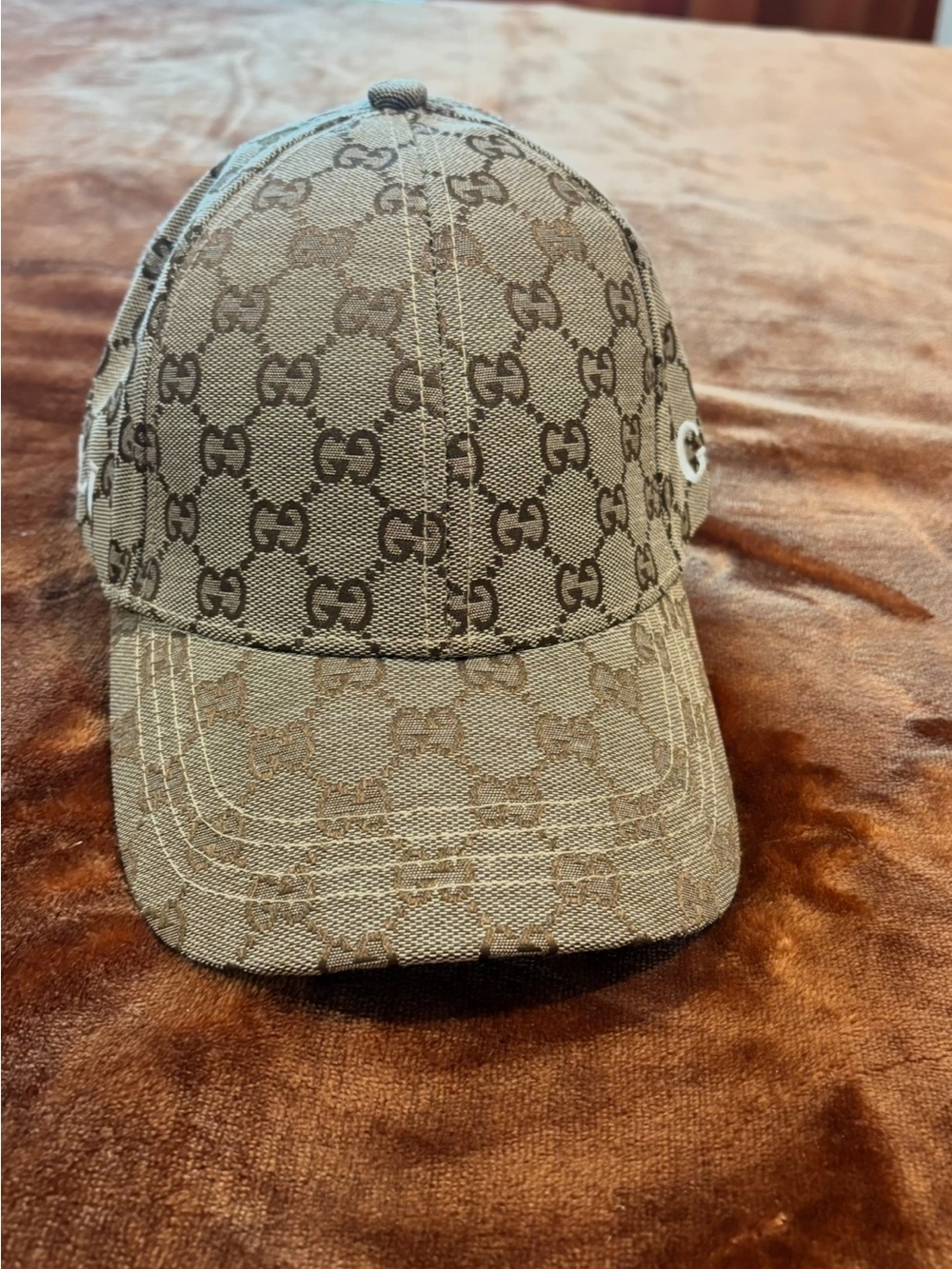 Gucci Brown Monogram Canvas Baseball Cap